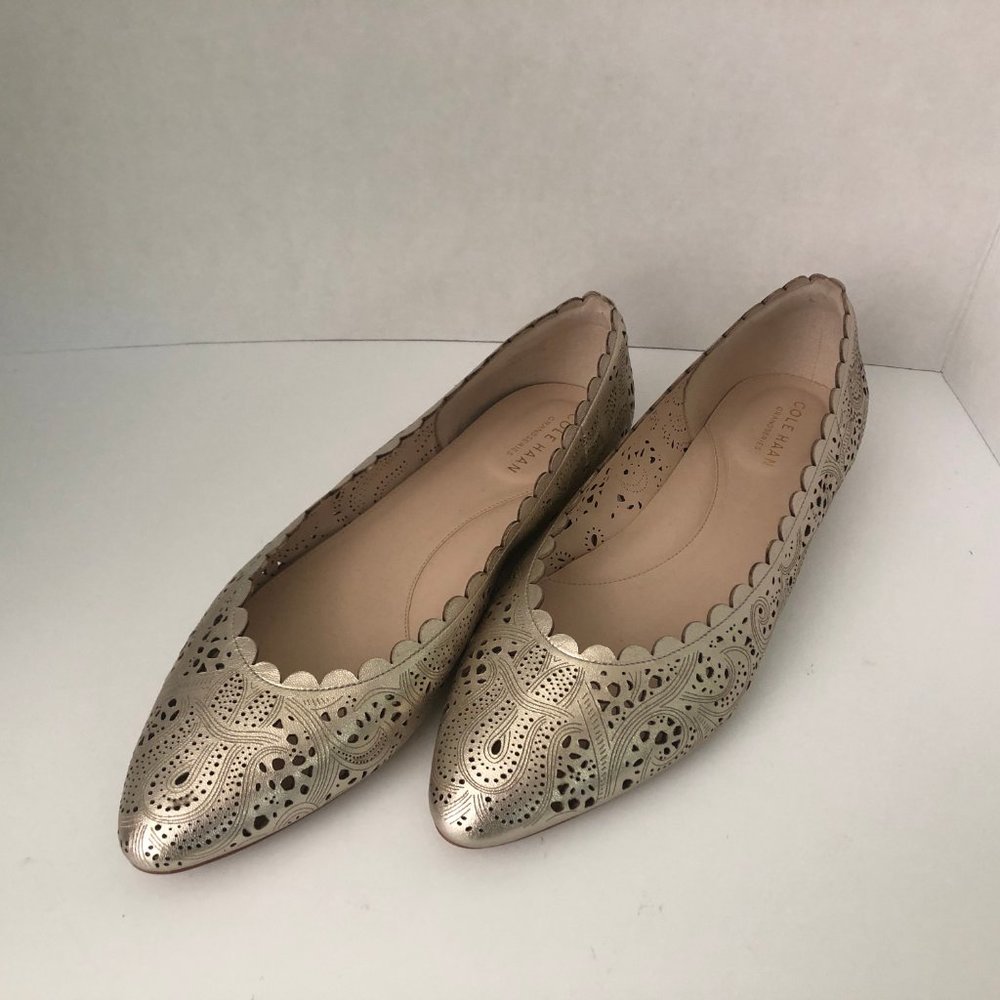 Cole Haan Women's Callie Ballet Flats 9.5M Gold